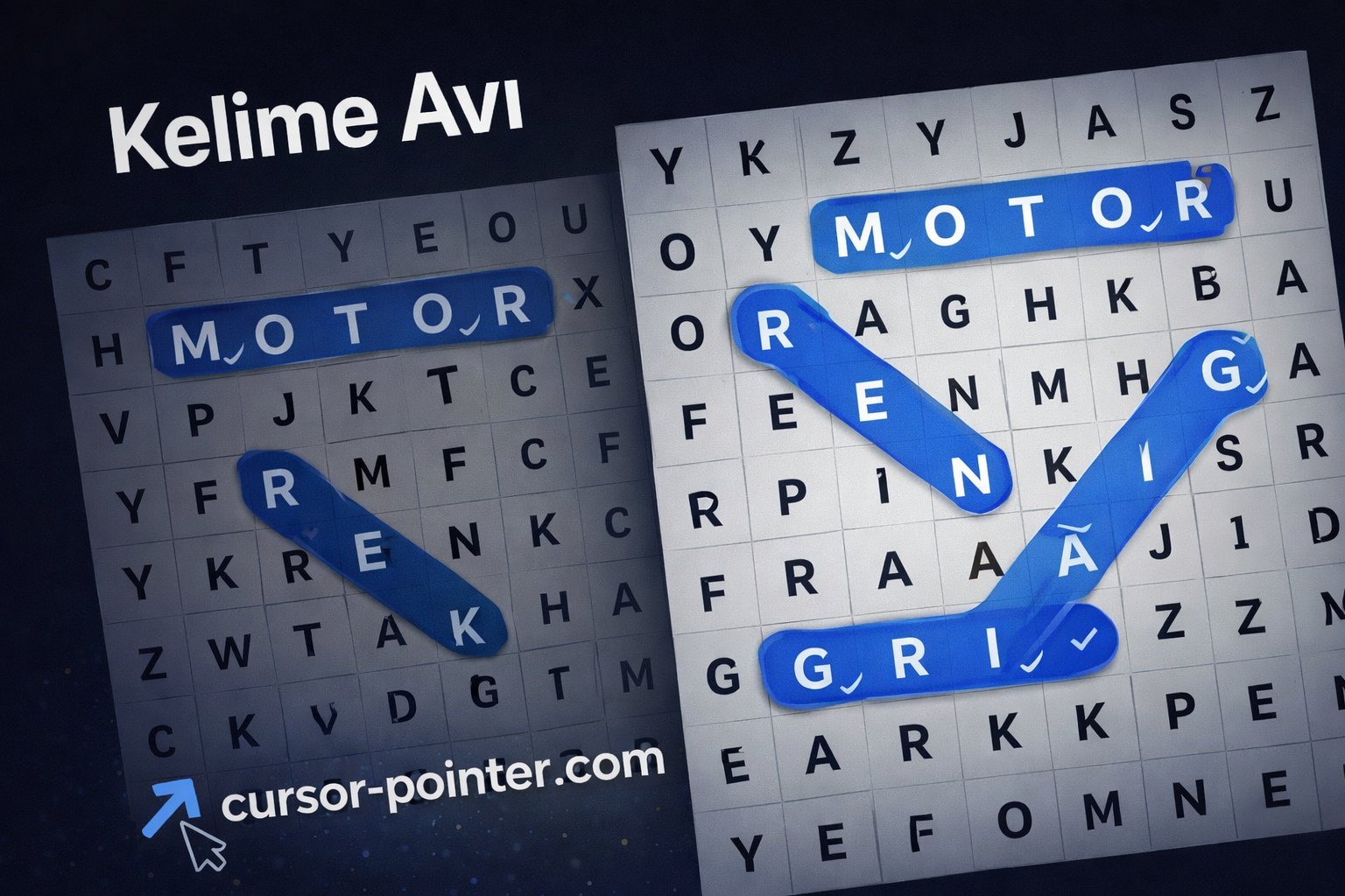 Kelime Avı • cursor-pointer.com